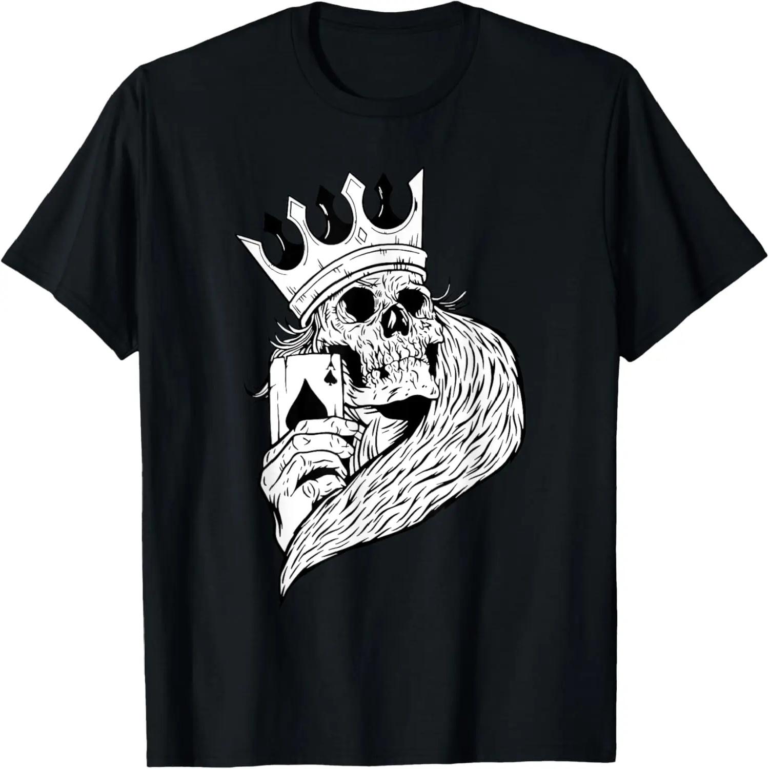 Poker Ace of Spades Skull Playing Card Texas Hold em Gift T-Shirt XXXXL