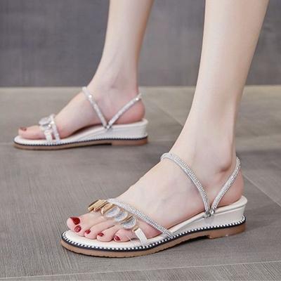 Strass Bout Ouvert Avec Talons Moyens Sandales pour Femmes Les Meilleures En Vente Antidérapantes Chaudes Confortables et Élégantes Chic Chaussures de Femme