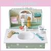 Wooden Childrens Toy Dollhouse Dressing Table Playset For Girls Imaginative Role Play