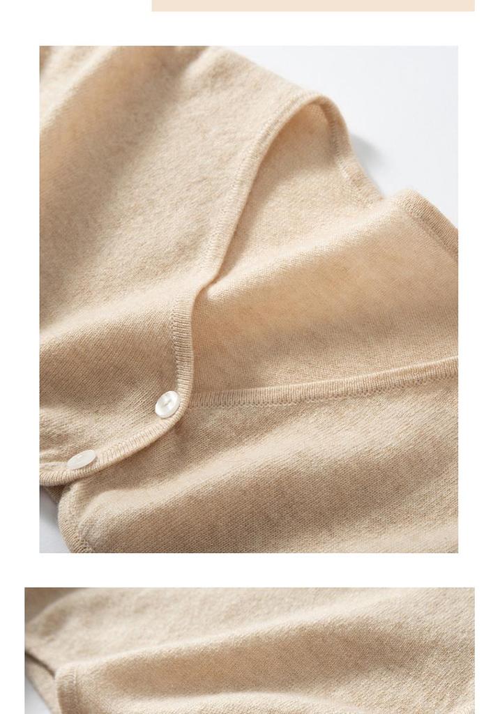 Warm Cashmere Wool Shawl for Postpartum and Elderly - Sleep Shoulder & Neck Protection