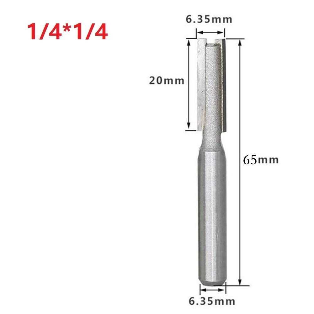 1/4\\\" Shank Straight Flute Tool Woodworking Hand Tool 1/4\" Shank