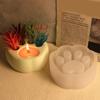 Durable Silicone Mold Handmade Cement Flowerpots Molds  Lovely Cat Claw Basin Designs Planter Mould for DIY Lovers