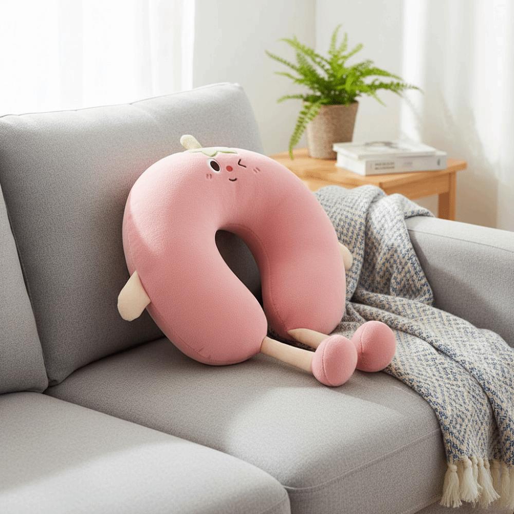 Cartoon Travel Pillow PP Cotton Headrest Adorable Office Nap Pillow  Airplane