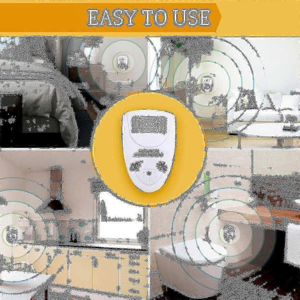 Ultrasonic Bat Repellent (4-Pack) - 72-Hour Pest Control for Indoor/Outdoor Use