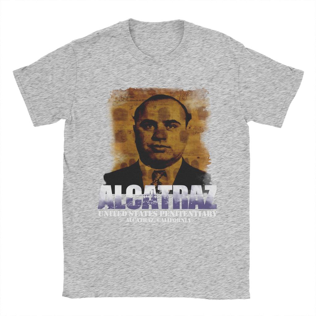 Unisex Al Capone und Alcatraz T-Shirt 100% Baumwolle Kleidung Kreatives Kurzarm O-Ausschnitt T-Shirts Sommer T-Shirt