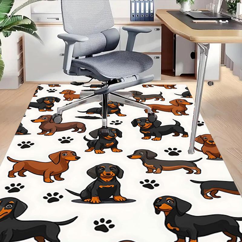 1PC Dachshund paw prints Extra Large Non-Slip Floor carpet, Office, family, bedroom, Studio - Large Area RugJ0398