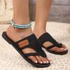 Fashion Women Slippers Casual Peep Toe Slip on Slippers Women Clip Toe Solid Color Comfort Sandals Outdoors Beach Shoes Slides Women