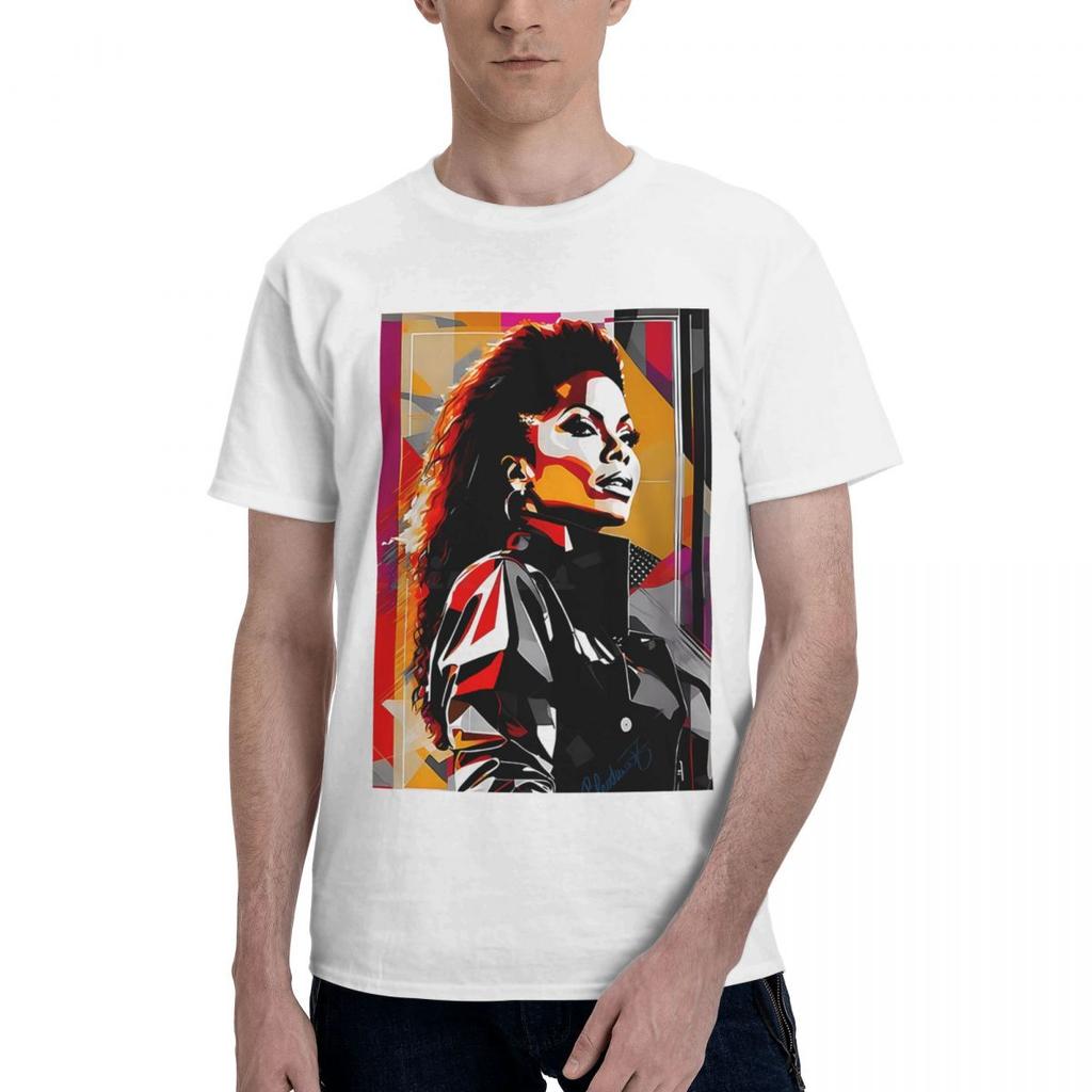 Edison Houston Janet Jackson 100 Cotton Casual Breathable Confortable Manga High End Mens Clothing Mens Tops