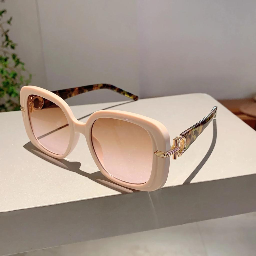 Vintage Big Frame Y2K Square Sunglasses Women For Men Sun Glasses Luxury Designer Punk Popular Driving Pink Eyewear UV400