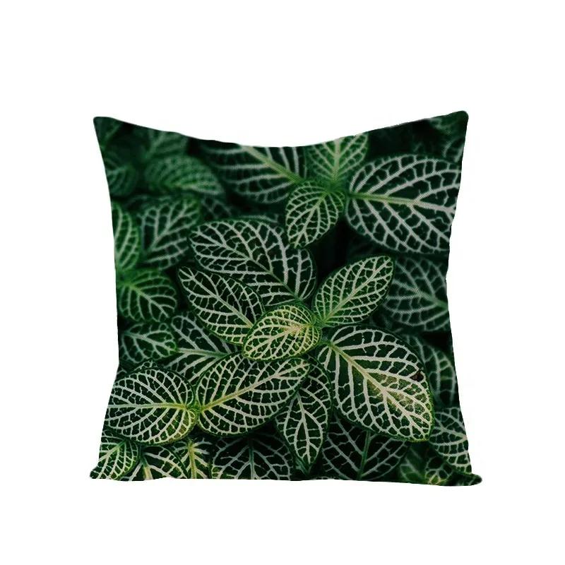 Plant Leaf Pillow Cover Bedroom Room Home Decoration Office Seat Living Room Sofa Cushion Cover 45X45Cm
