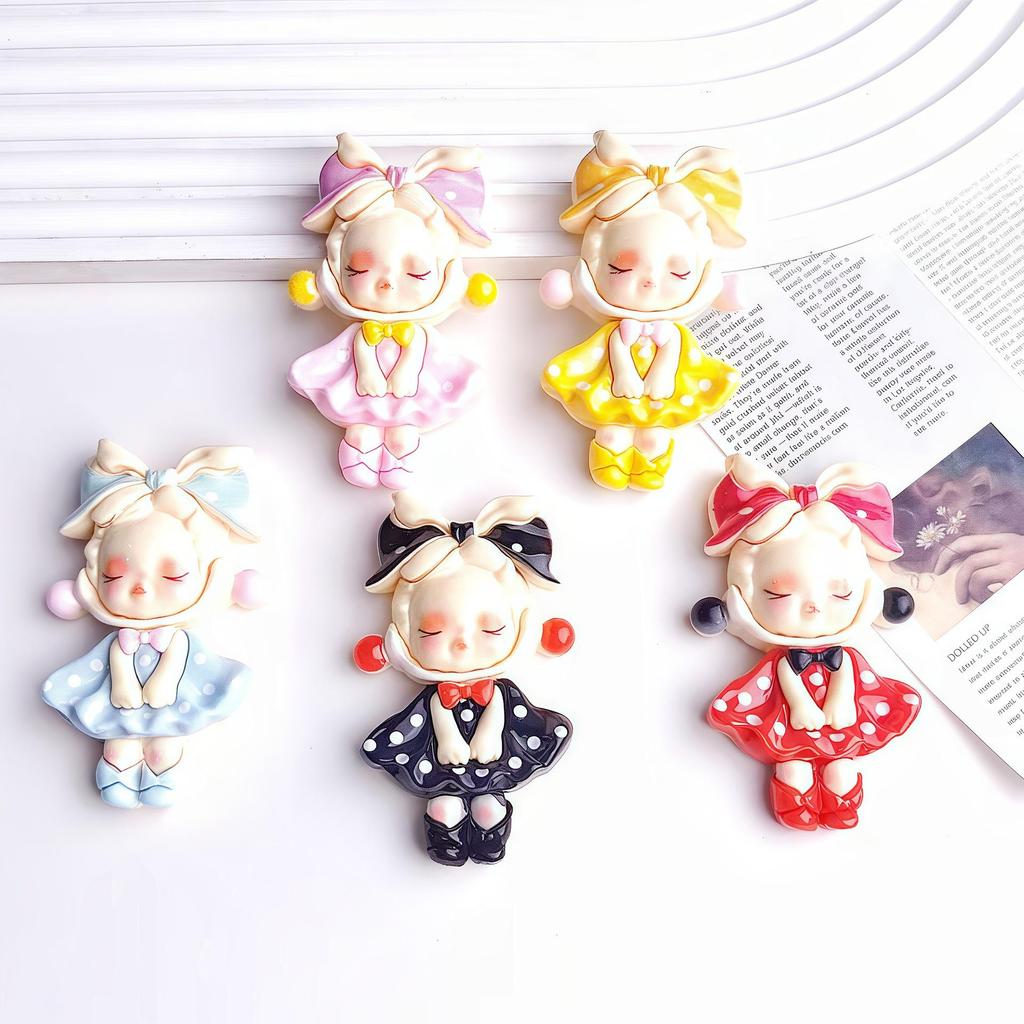 Large Cute Princess Dress Cream Glue DIY Resin Accessories for Hair Clip & Magnet Ornament