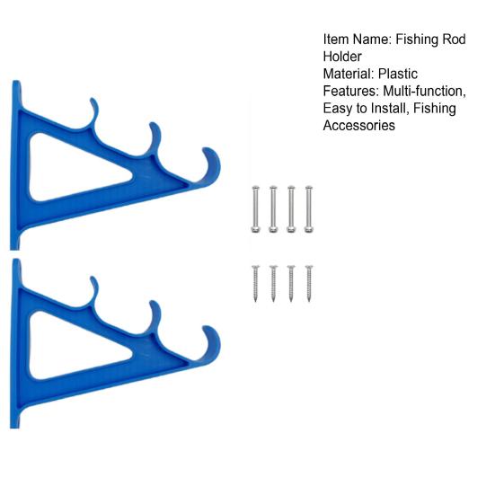 2 buc Suport de perete pentru lansete de pescuit cu accesorii cu șurub Garaj Magazie 3 Raft organizator suport pentru expunere lansete de pescuit Accesorii de pescuit