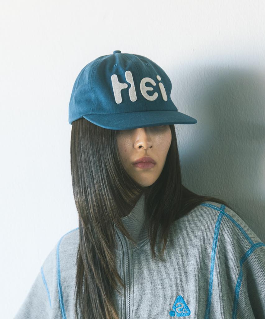 Haisan Hei Big Logo Felt Cap Blue