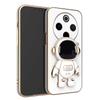For Vivo Iqoo Z10 Case Shining Astronaut Spaceman Bracket Holder Design Soft Plating For Iqoo Z10 Back Cover