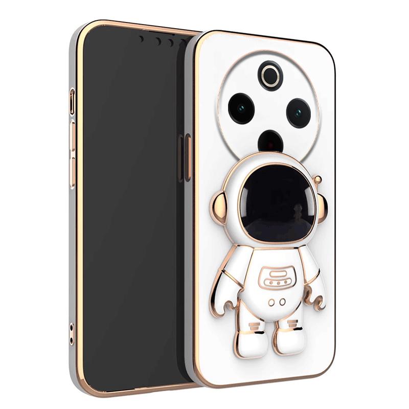 For Vivo Iqoo Z10 Case Shining Astronaut Spaceman Bracket Holder Design Soft Plating For Iqoo Z10 Back Cover