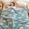 Flannel Coral Fleece Blanket for All Seasons - Air Conditioning & Winter Use