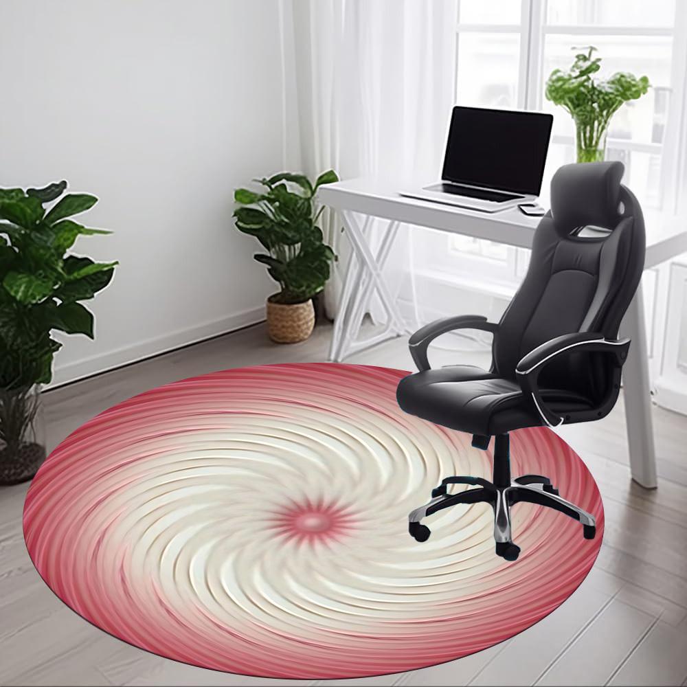 1pc Spiral Pattern Chair Carpet for Office - Durable, Ideal for Chair Mats, Stylish & Functional Decorative Rug yy260130016