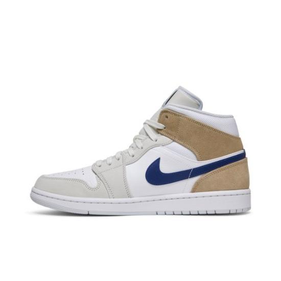 Air Jordan 1 Mid White Khaki Blue Void DO6726-100