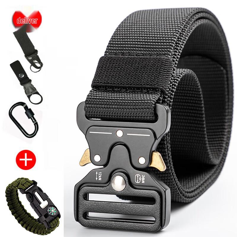 Men s Casual Canvas Nylon Automatic Buckle Belt Set