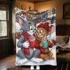 1pc Tom and JerryOutdoor Flannel Blanket Soft Plush Decor for Picnics, camping,Bedroom, Playroom, or Lunch Breakn1207A