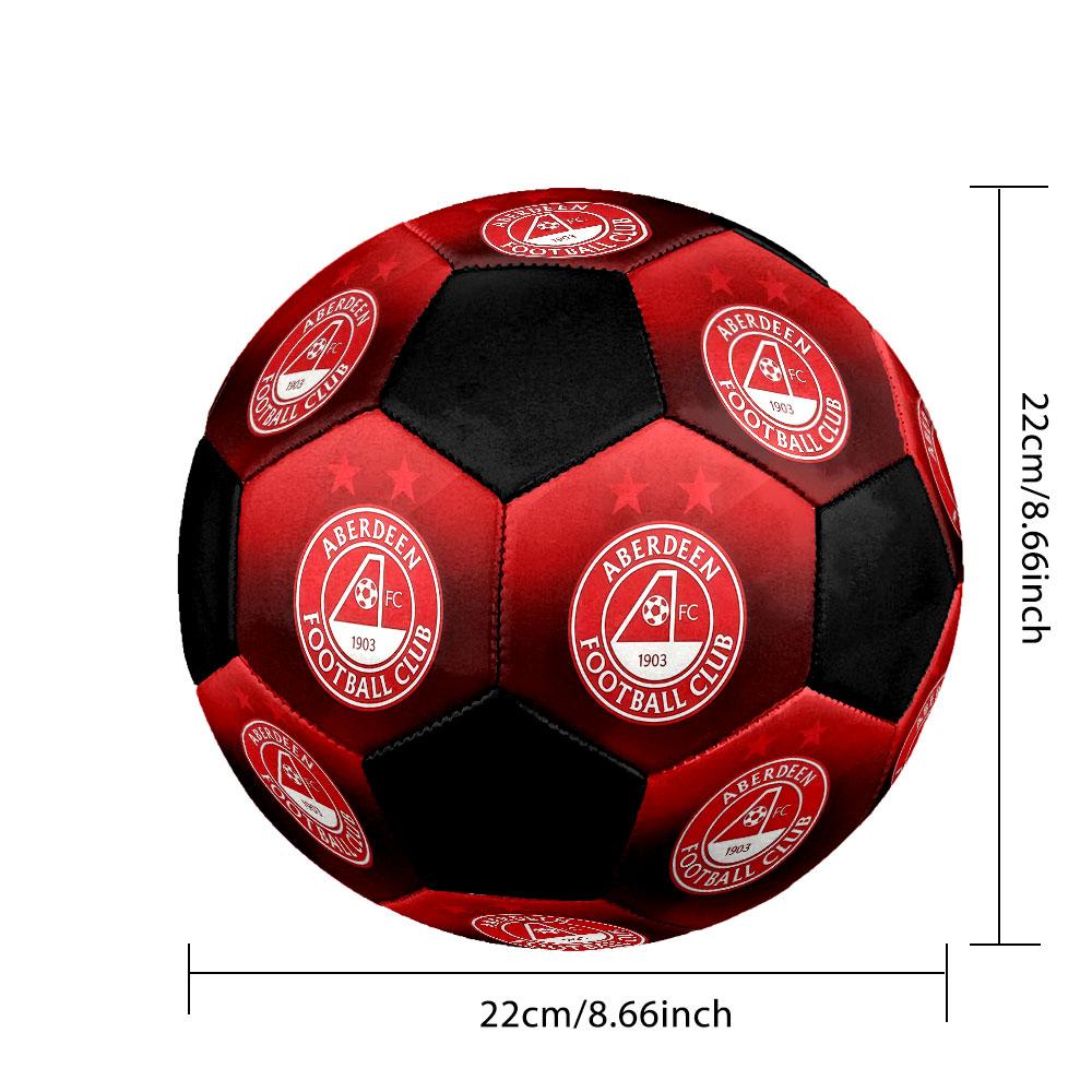 1PC Aberdeen Football Club size 5 soccer ball PrahaIndoor Soccer Ball Colorful All Ages Machine Stitched PVC Competition Ready Durable High-Bounce