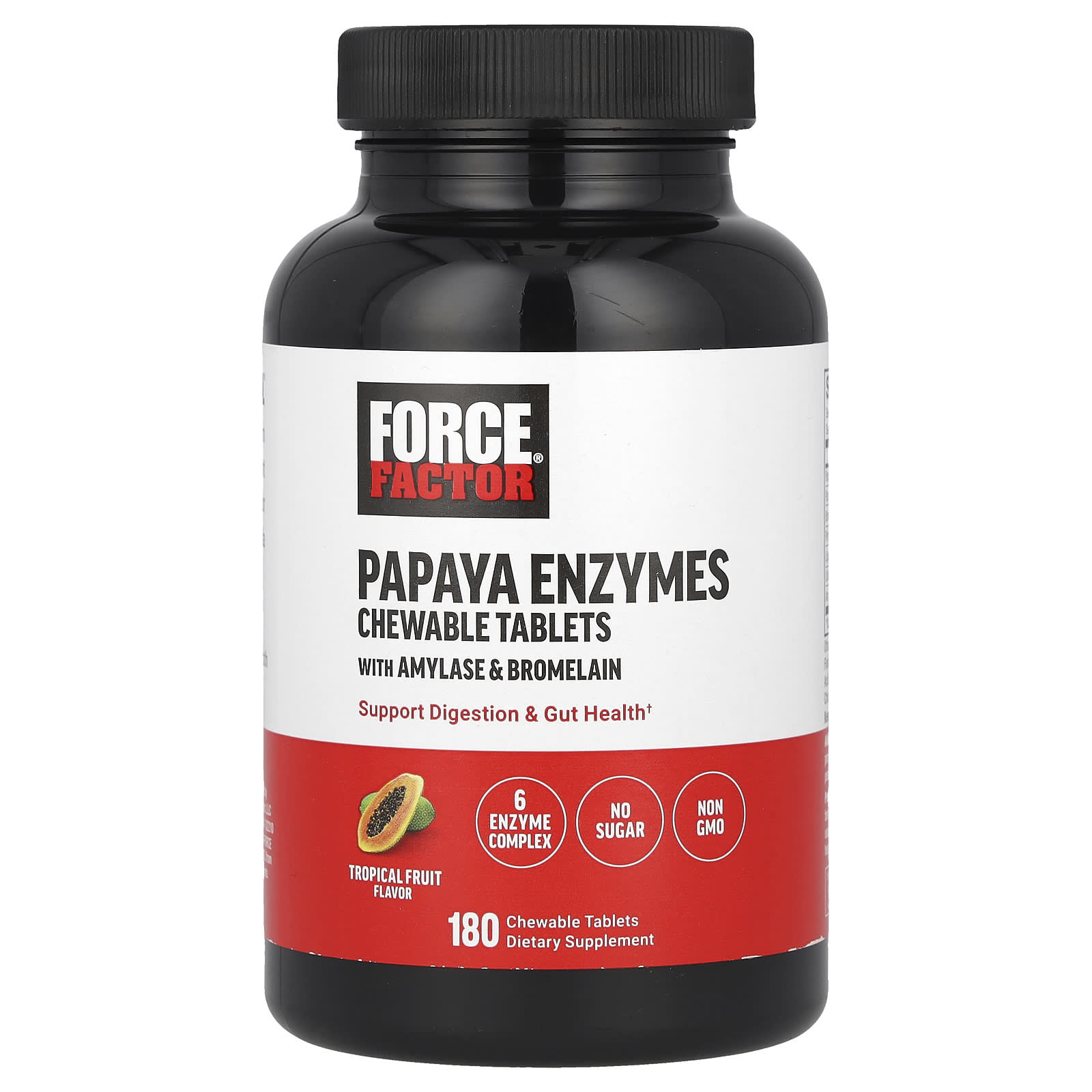 

Papaya Enzyme, Tropical Fruit, Chewable Tablets 180 Tablets