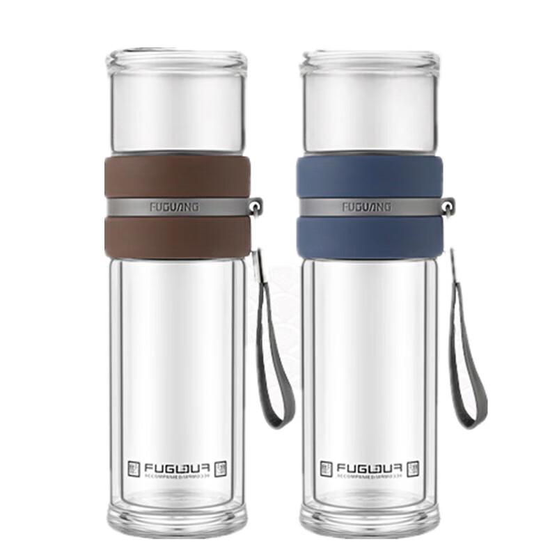 Fuguang Tea Master Double-Layer Tea Infuser Glass Bottle
