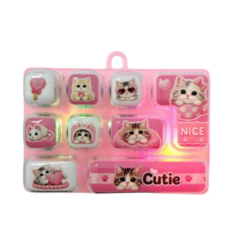 Animals Fingertip Button Keyring Cartoon Stress Relief Fidget Toy Office Use