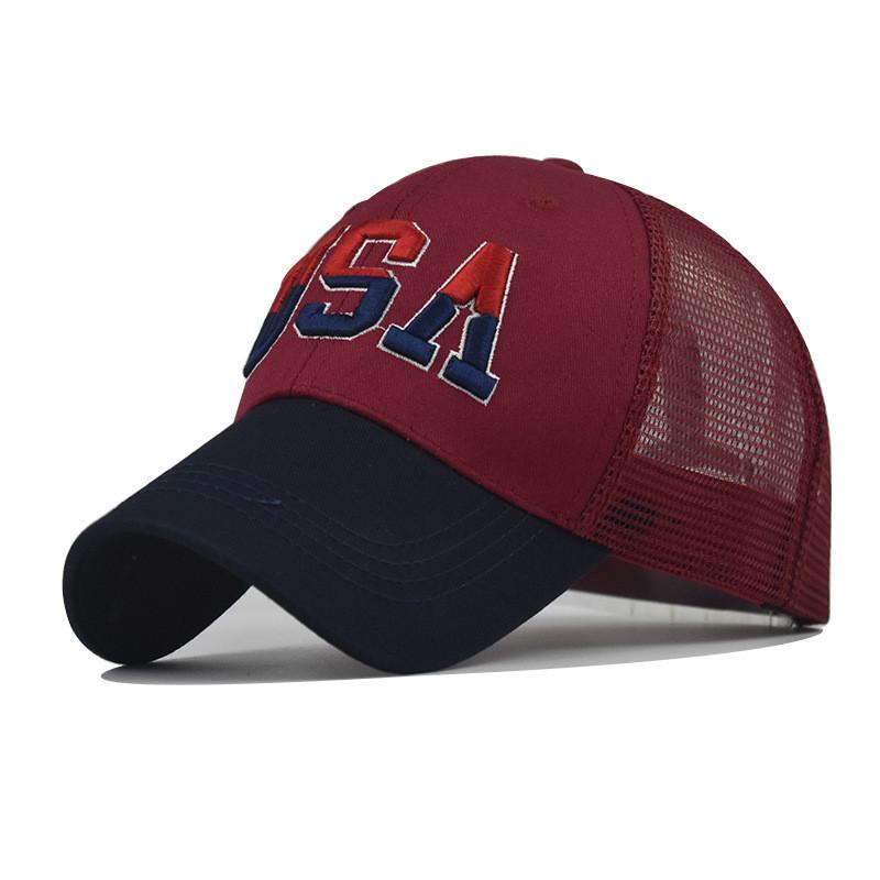 Klassieke Baseballpet met USA Borduurwerk en Verstelbare Pasvorm voor Mannen Zomer Casual Kleding