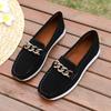 Soft Sole Slip-on Women's Loafers Fashion Chain Decors Anti-slip Casual Shoes for Women Office Ladies Comfortable Flat Footwear