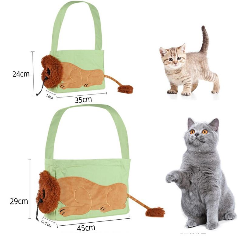 Pet Carriers Lion Design Portable Breathable Bag Cat Dog Carrier Bags Outgoing Travel Pets Handbag Pet Shoulder Carrying Bags