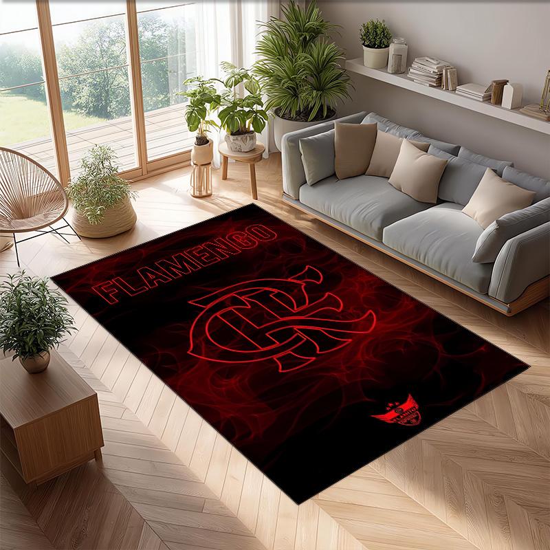 Flamengo Printed Flannel Area Rug Non Slip Soft Polyester Floor Carpet Indoor Decor Mat for Bedroom Living Room Sofa