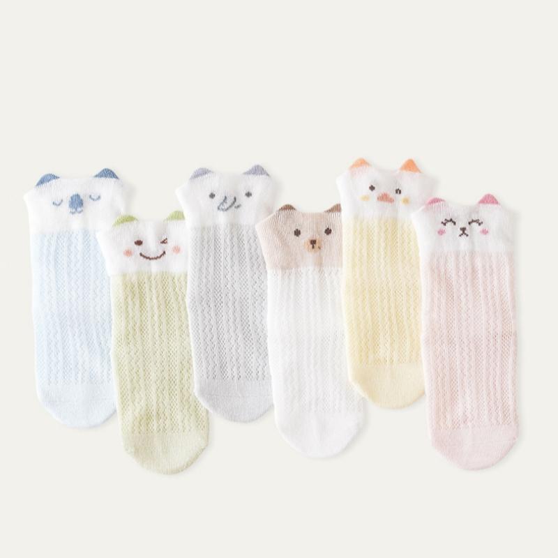 Kids Socks For Girls Boys Mesh Thin Children's Sock Cute Cartoon Soft Comfortable Infant Newborn Baby Sock 0-5Y Summer