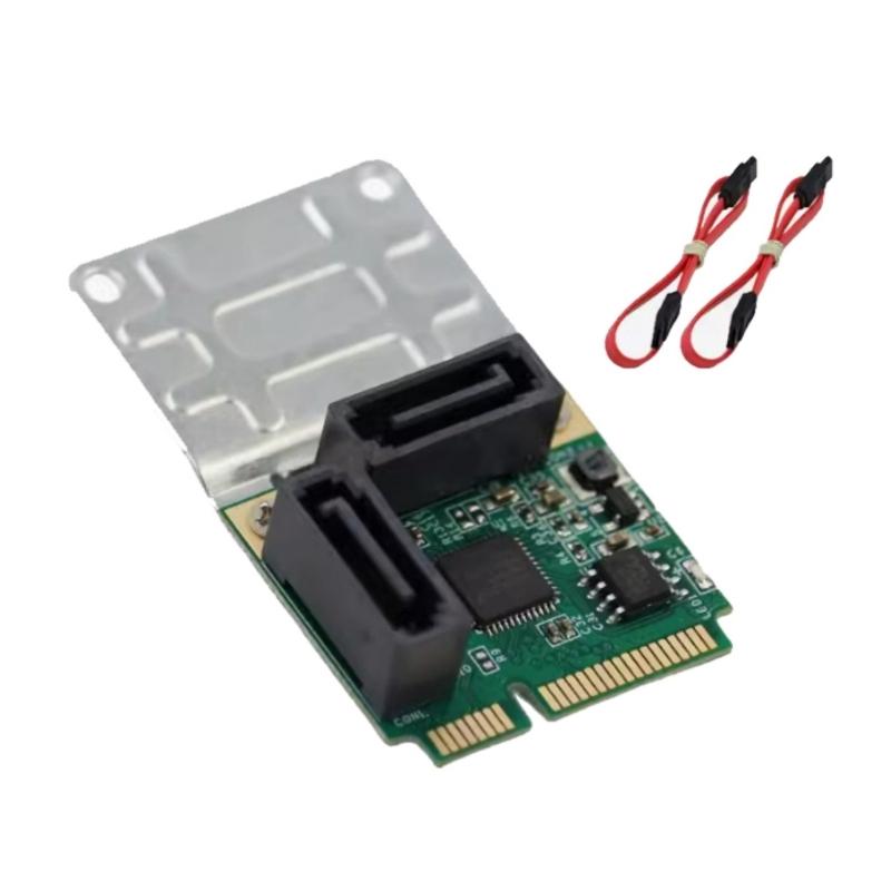 Mini PCIe to SATA3.0 Expansion Card 6Gbps Hard Drive Extension Card for Fast Data Transfer and Easy Installation