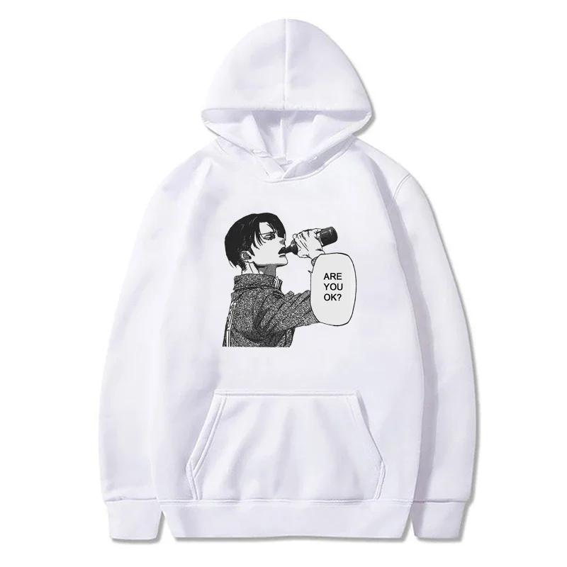 Men Women Anime Hoodies Attack On Titan Levi Ackerman Plus Size Sweatshirt Manga Streetwear Harajuku Autumn Unisex Pullover