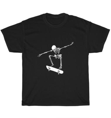 Skateboard Skateboarding Skater Skate Skeleton Halloween T-Shirt Unisex Tee Gift