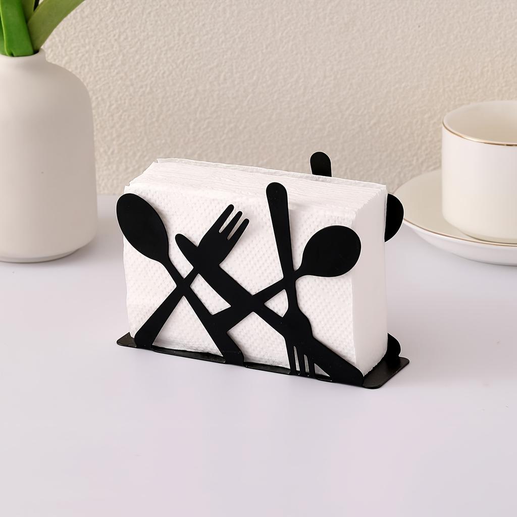 1pc Stainless Steel Paper Towel Holder Dispenser for Kitchen Countertops - Family Table Napkin Holder