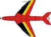 DCD4845 Belgische Luftwaffe Hunter Mk6 Red Devils Abziehbild 1/48