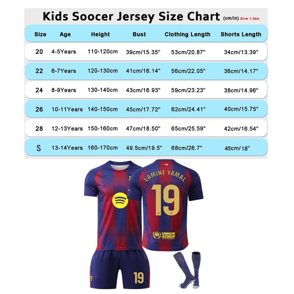 Barcelona Yamal Kinder Fußballtrikot Set YSHT Blau