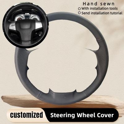 Ize Car Steering Wheel Cover For Holden Colorado (AU) 2012 2013- Isuzu D-MAX Mu-X Steering Wheel Braid Car Accessory