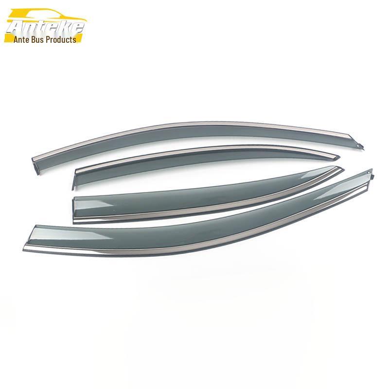 12-18 Lavida Rain Deflectors: 3D Stainless Steel Sun Visor Decorative Stickers