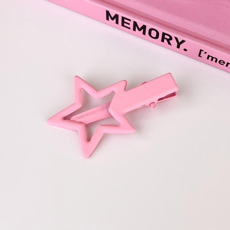 Cute Star Barrettes Clip Hairpin Y2K Girls Ornaments Headdress Hair Accessories Harajuku Barrettes Clip Bangs Hairpin