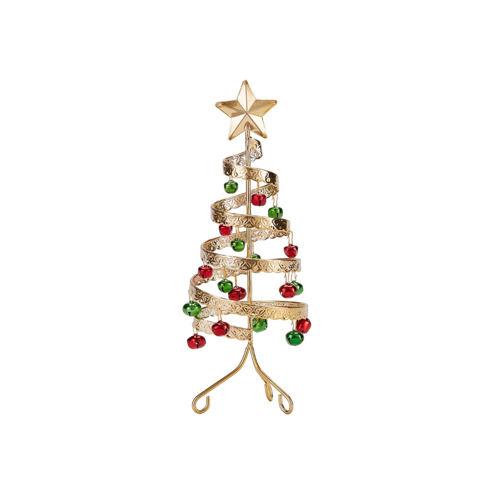 

Miniature Wrought Iron Christmas Bell Tree, Desktop Simulated Christmas Tree, Window Display Party Christmas Decoration. One Size