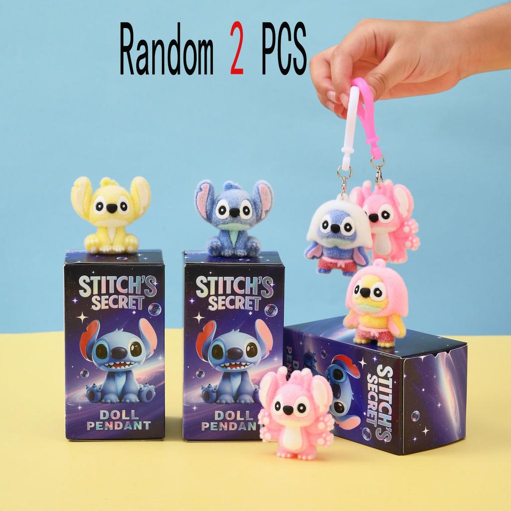 Cartoon Character Plush Stitch Pendant Doll Keychain Blind Bag Toy Gift Pendant Trendy Blind Box Toy