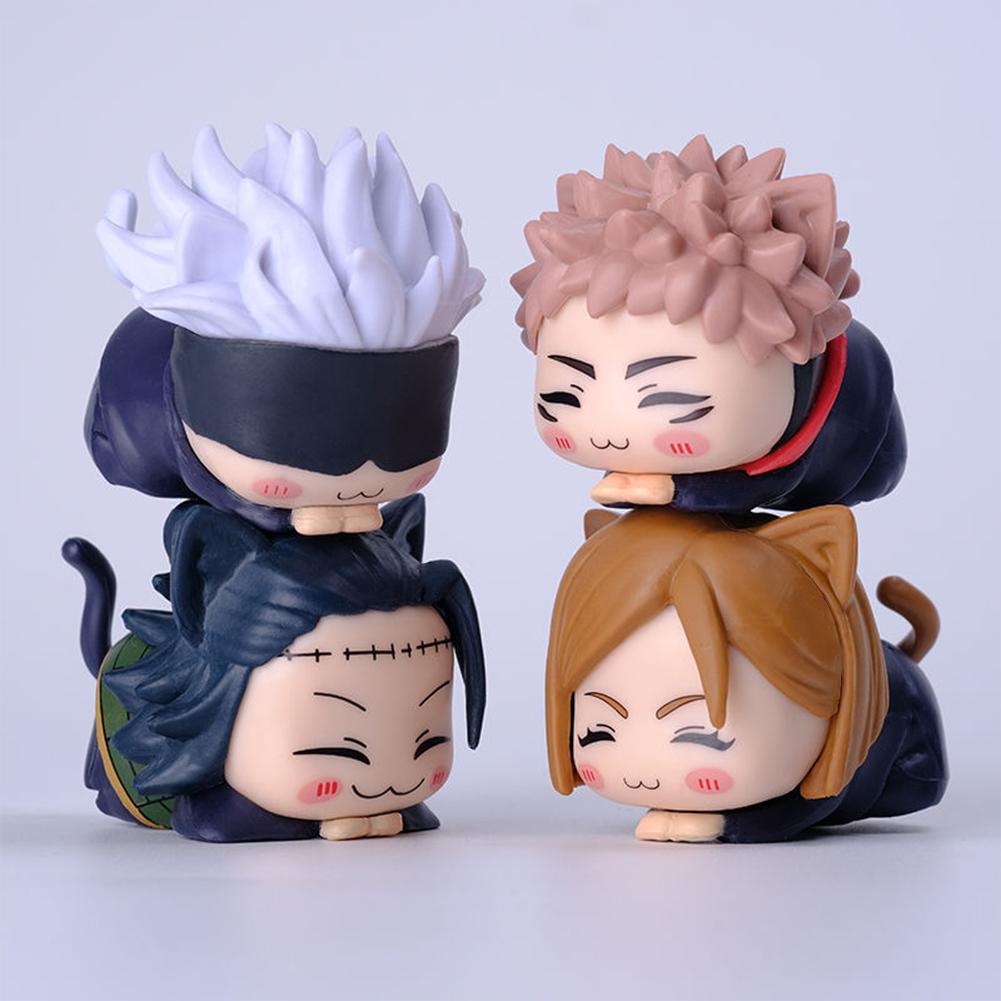 

JJK Anime figure Gojo and geto figurine ltadori Yuji Kugisaki Nobara Geto Suguru Action Figure Mini cute Toy Collection Gifts 4CM