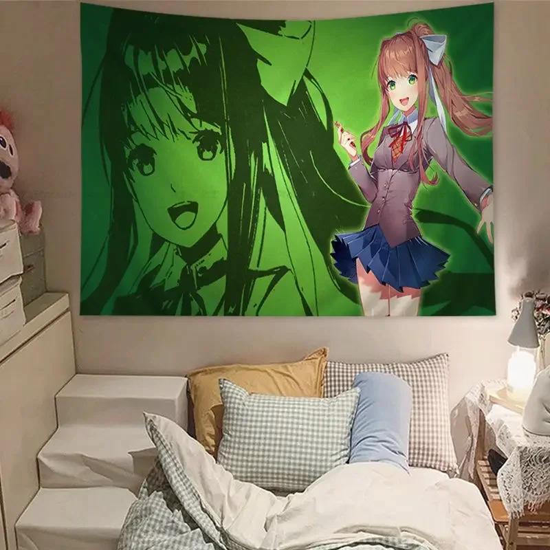 DDLC Doki Literature Wall Tapestry Home Decoration hippie bohemian decoration divination Cheap Hippie Wall Hanging