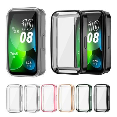 Full Screen Protector For Huawei Band 8 Electroplated TPU Protective Case Shell Cover Bumper