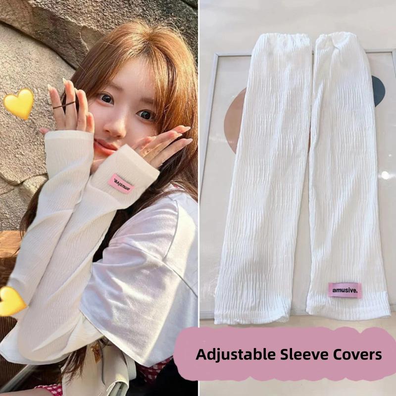 Summer Ice Silk Sunscreen Sleeve Butterfly Print Sun Uv Protection Arm Sleeves Cycling Driving Gloves Keep Warm Comfortable