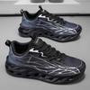 Large size men's shoes, fashionable shock absorption, lightweight and non-slip men's sports shoes, breathable fly-woven men's running shoes