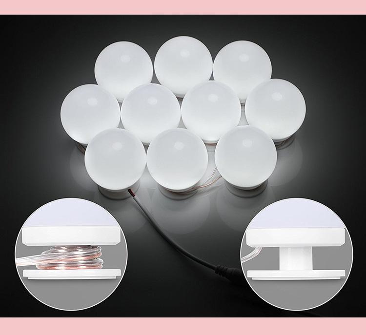 Three-Color Dimming Hollywood Vanity Makeup Light Bulb Set